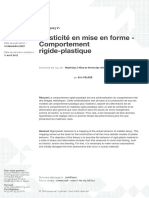 Plasticité en Mise en Forme - Comportement Rigide-Plastique: Réf.: M3003 V1