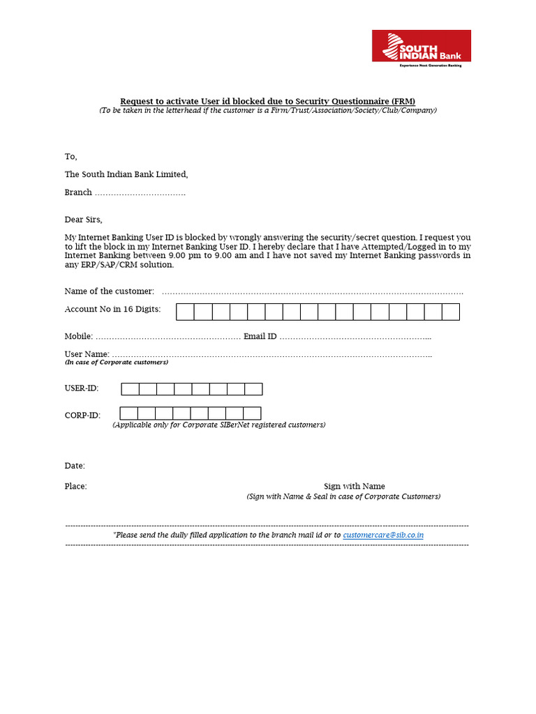 Sibernet Security Questionnaire Reset Form | PDF | Business