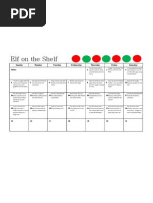Elf on the Shelf Calendar