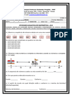 Alini - 5º A - Matemática 2 Avaliação Correta