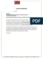 CARTA DE AUTORIZACION DE PAGO marina de guerra