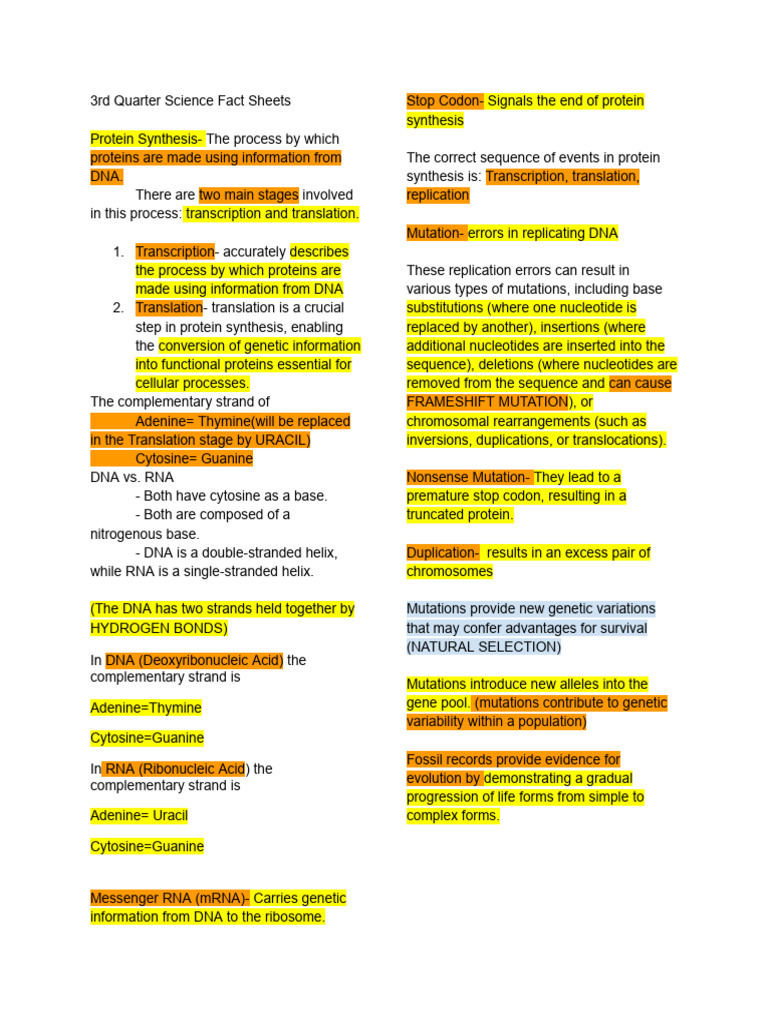 Genetic Variations and Evolution Factors | PDF | Dna | Nucleic Acid ...
