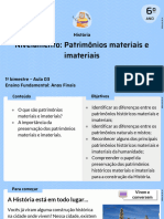 6 Ano - Aula 3 - Nivelamento - Patrimônios Materiais e Imateriais PDF