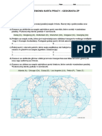 Powtórzeniowa Karta Pracy - Geografia ZP Dział: Usługi: Zadanie 1