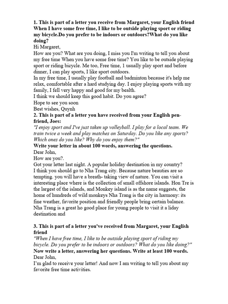 Write Letters | PDF