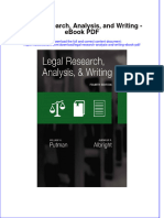 Ebook Legal Research Analysis and Writing PDF Full Chapter PDF
