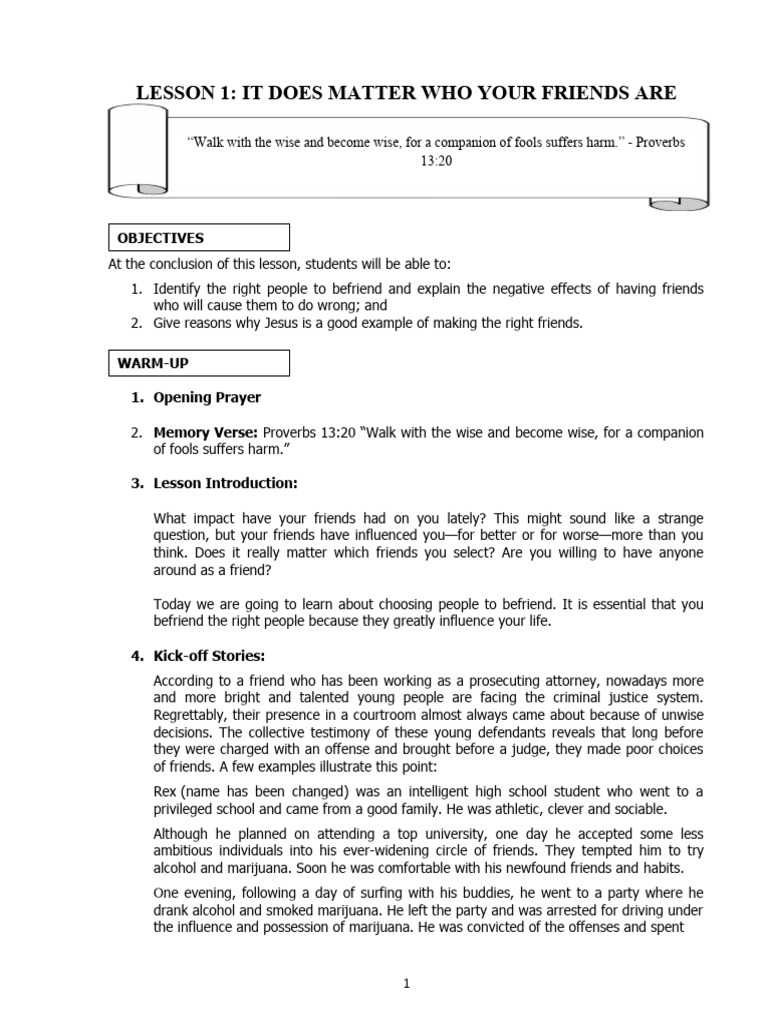 Grade 7 Lesson 1 Pdf Book Of Proverbs Jesus