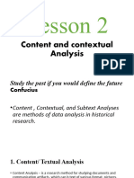 Lesson 2 Content and Contextual analysis PPT