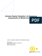 Intrinsic Equity Valuation