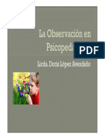 La Observación y Ficha Psicopedagógica