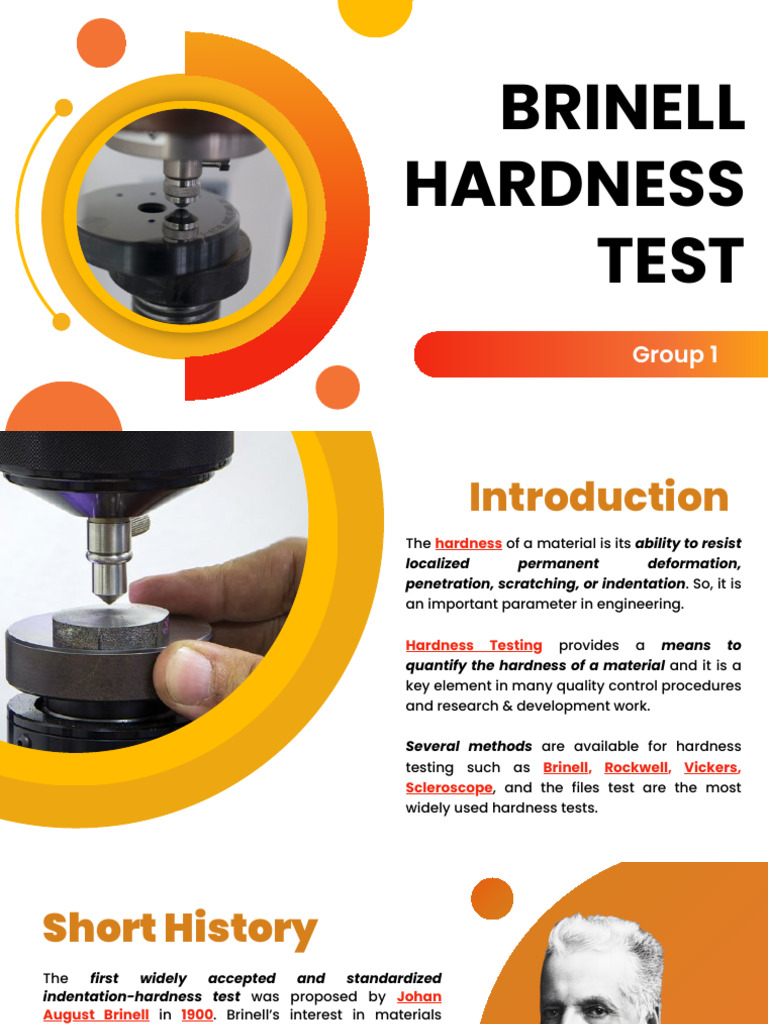 Brinell Hardness Test PDF Hardness Materials