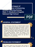 Exploring The Impact of Group Projects in Enhancing Student Learning Among Stem 11 Students at Sagada National High School