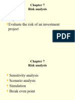 Objectives: Evaluate The Risk of An Investment Project