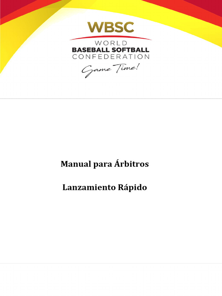 Fastpitch Umpire Manual Esp PDF Árbitro Lanzador