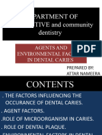 Agents and Environmental Factors in Dental Caries..
