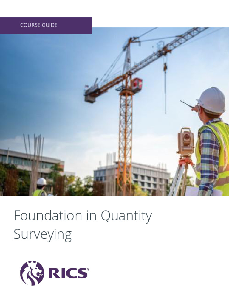 Foundation in Quantity Surveying - Course Guide | PDF | Procurement ...