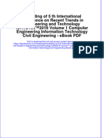 Ebook Roceeding of 5 TH International Conference On Recent Trends in Engineering and Technology Icrtet2016 Volume 1 Computer Engineering Information Technology Civil Engineering PDF Full Chapter PDF