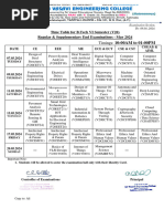 May-24 B.tech - VI Sem EndExamTimeTable