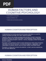 Human Factors and Cognitive Psychology