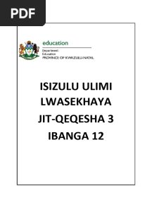 Isizulu HL Grade 12 Jit 2024