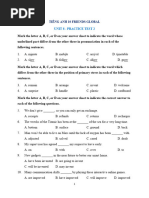 Tieng Anh 10 Friends Global - Unit 8 - Test 2