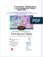 Download ebook Schaums Outline Mathematical Handbook Of Formulas And Tables Pdf full chapter pdf