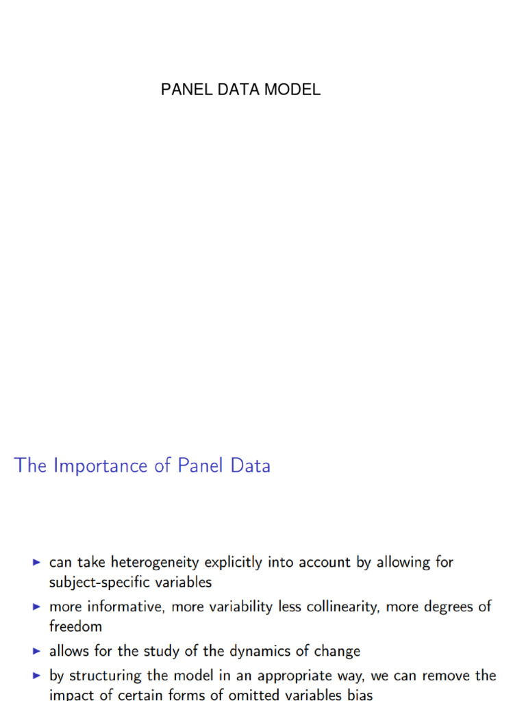 Understanding Fixed Effects in Panel Data | PDF | Fixed Effects Model ...
