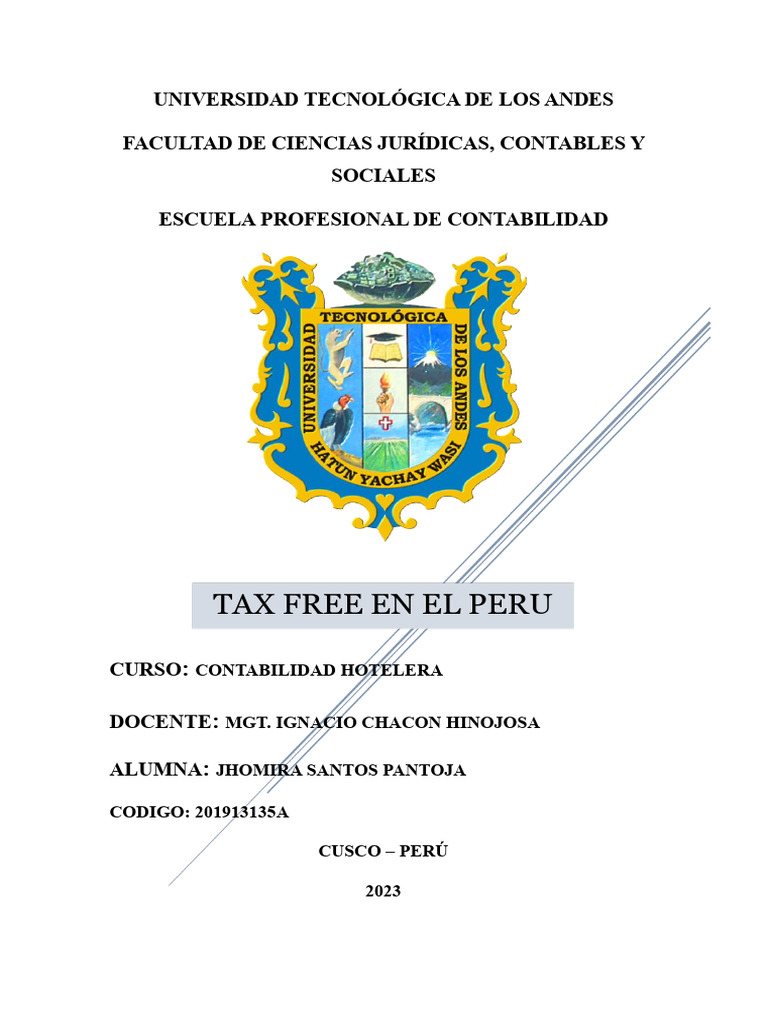 Tax Free en Perú | PDF | Contabilidad