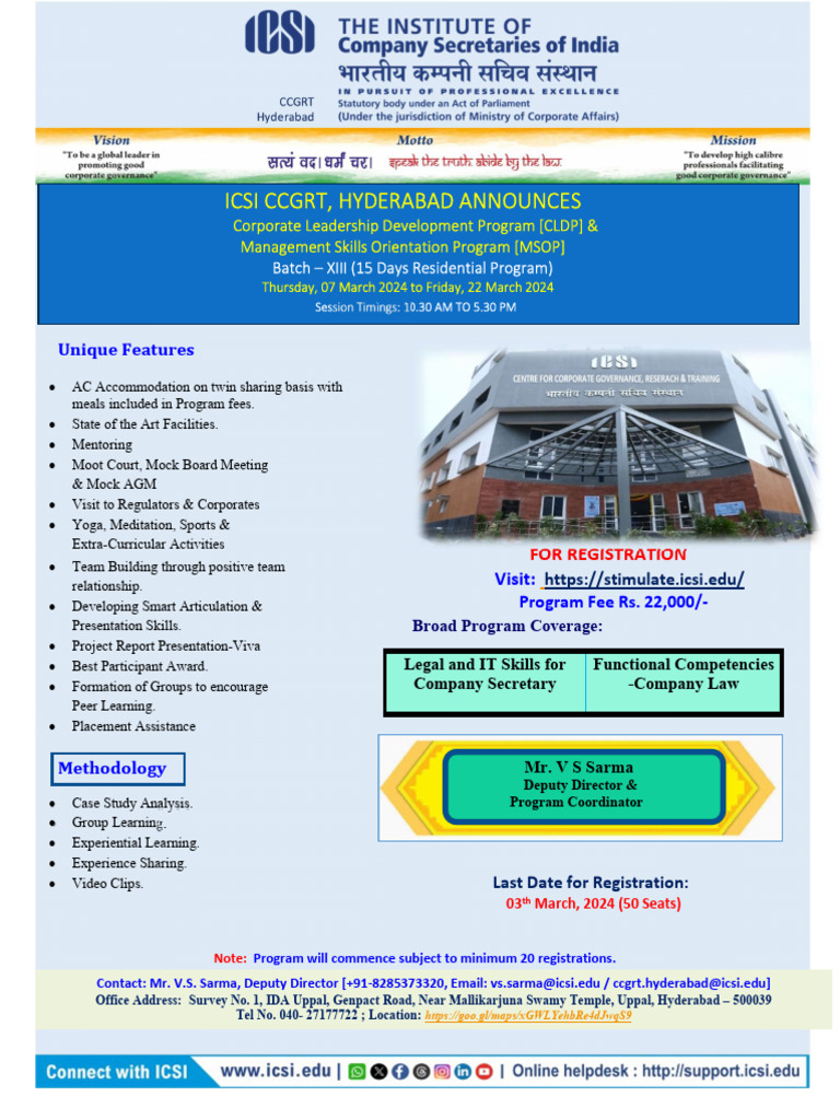 CLDP Residential Training in Hyderabad | PDF | Yoga