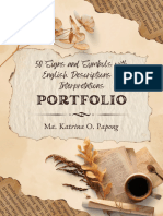 Beige and Brown Vintage Creative Portfolio Cover A4 Document