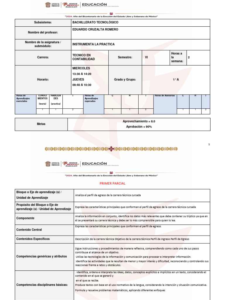 Instrumenta La Practica Febrero 2024 1 A | PDF | Evaluación | Aprendizaje