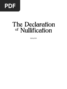 The Declaration of Nullification 2024 