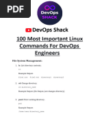 100 Linux Commands by DevOps Shack