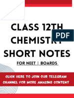 Class 12th Chemistry Short Notes For NEET