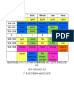 Horario 2B PROYECTOS