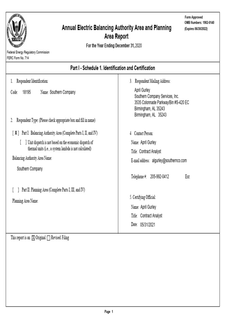 20210531-8012 Form71420201200253 | PDF | Federal Energy Regulatory ...