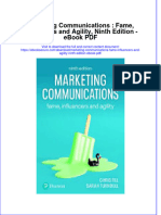 Ebook Marketing Communications Fame Influencers and Agility Ninth Edition PDF Full Chapter PDF