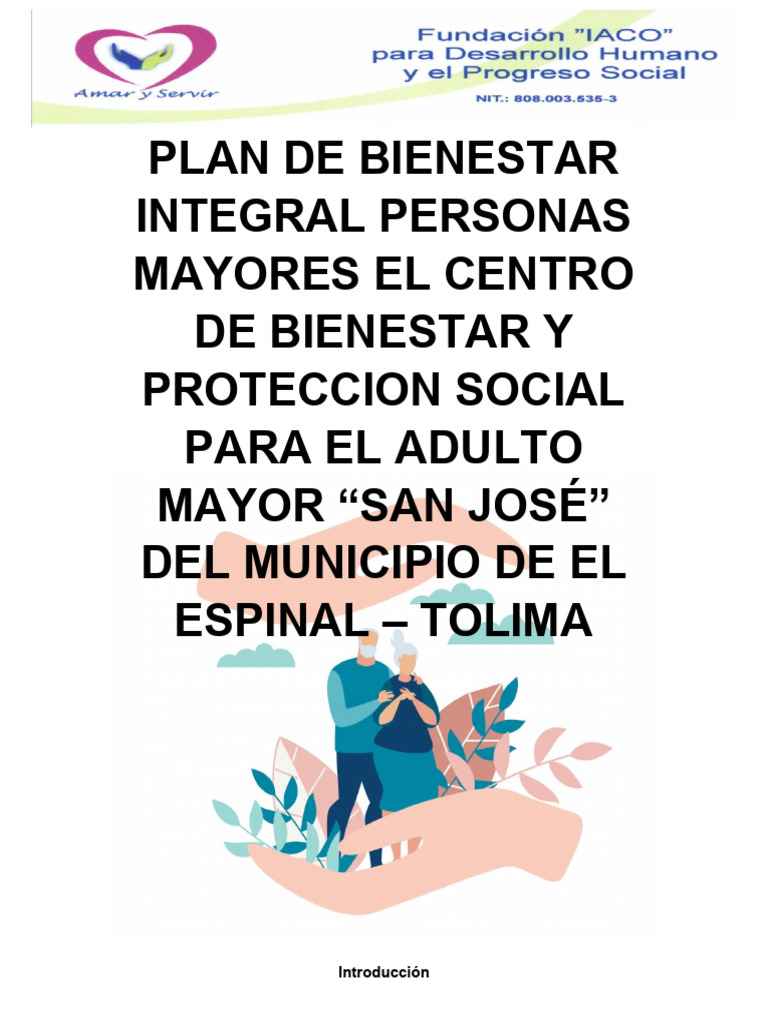 Plan de Bienestar Integral para Adultos Mayores | PDF | Vejez | Adultos