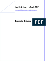 Download ebook Engineering Hydrology 3 full chapter pdf