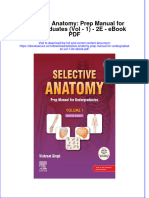 Ebook Selective Anatomy Prep Manual For Undergraduates Vol 1 2E PDF Full Chapter PDF