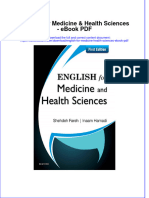 Ebook English For Medicine Health Sciences PDF Full Chapter PDF