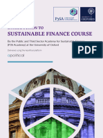 Introduction To Sustainable Finance Course Brochure 0