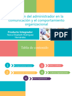 Producto Integrador - La Función Del Administrador en La Comunicación y Comportamiento Organizacional