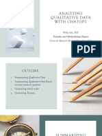 Analyzing Qualitative Data With Chat GPT