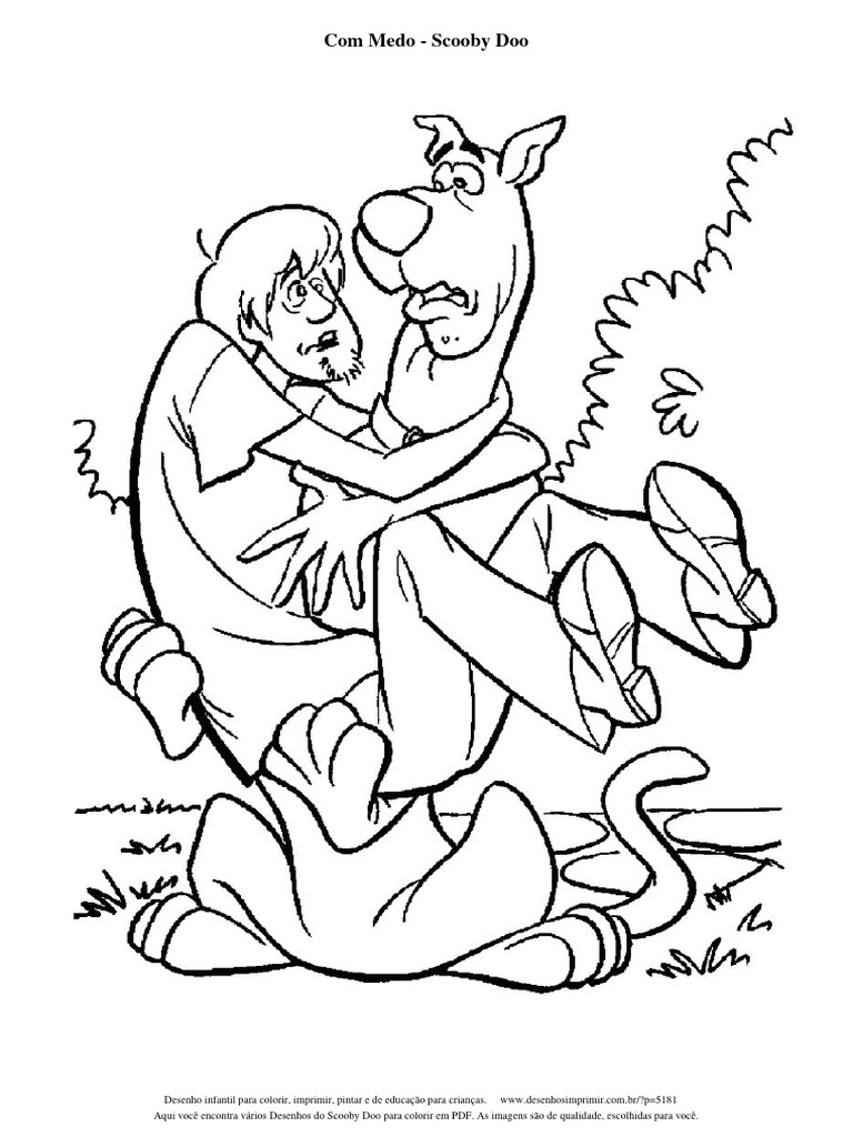 scooby doo desenho para colorir