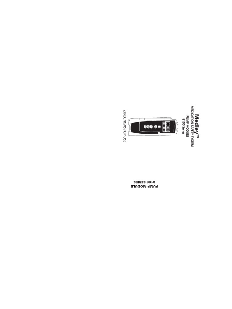 Alaris Medley Pump Module 8100 Version 5 | PDF | Intravenous Therapy ...