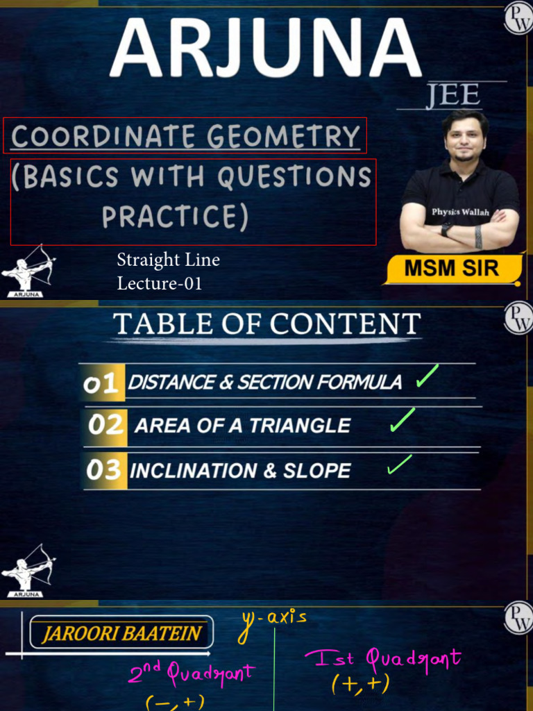 Straight Line Lecture Series 01 | PDF