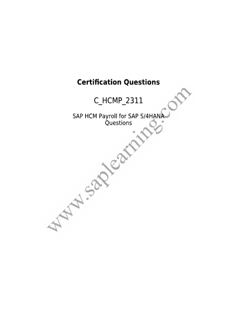C HCMP 2311-Sample | PDF