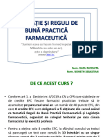 Legislație Și Reguli de Bună Practică Farmaceutică