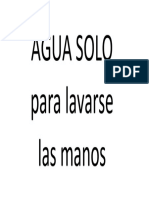 Agua Solo para Lavarse Las Manos